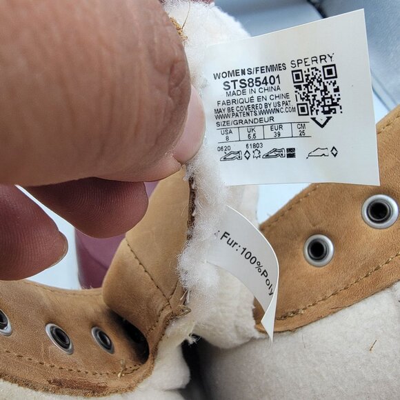 Sperry Boots Womens 8 Brown Saltwater Cozy Winter Casual Walking STS85401 - Picture 7 of 13